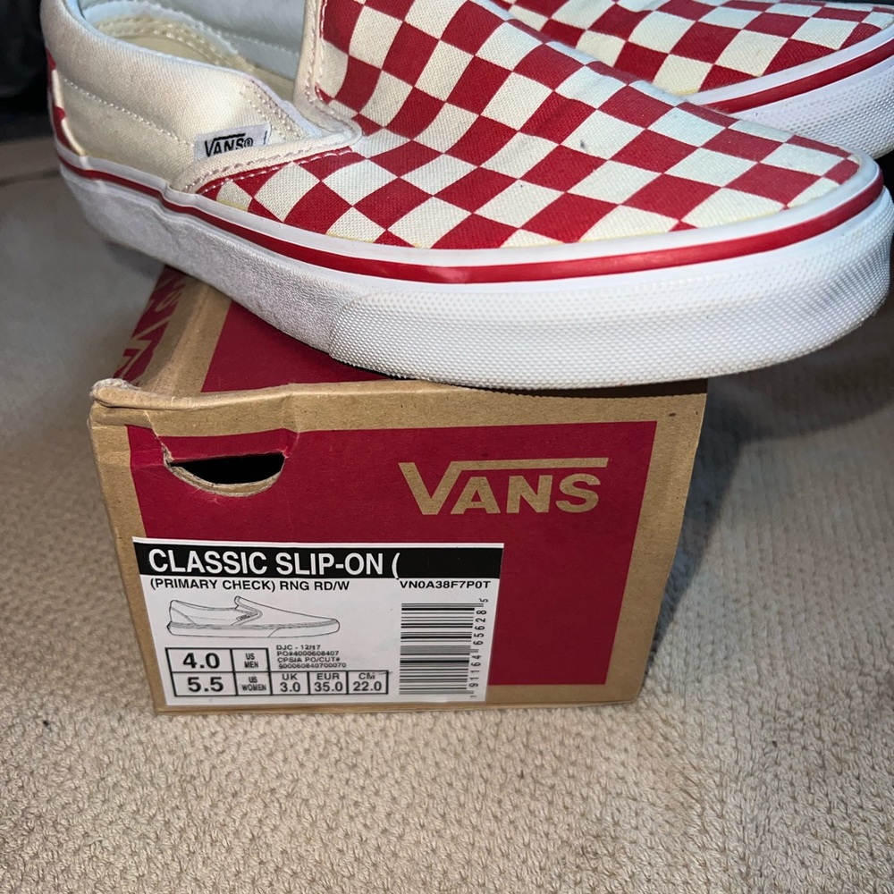 Red Checkered vans